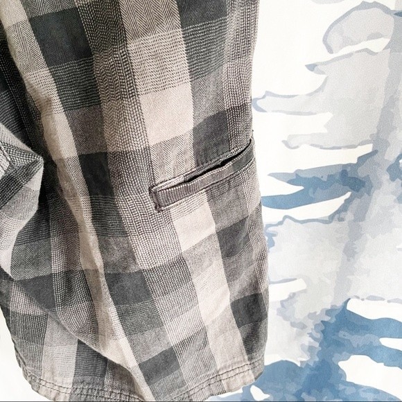 Vintage Ocean Pacific Shorts Black Plaid Size 28 - Picture 3 of 7
